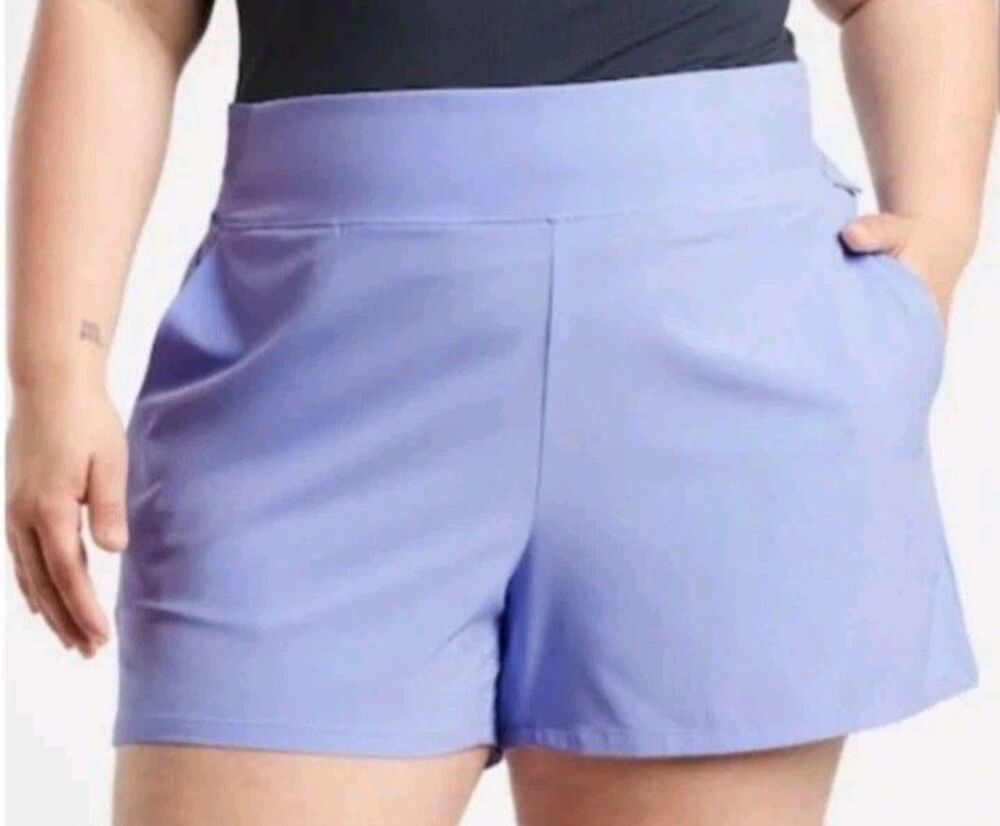 Athleta New Brooklyn Shorts Women's Size 24 Plus Size Periwinkle Lavender *